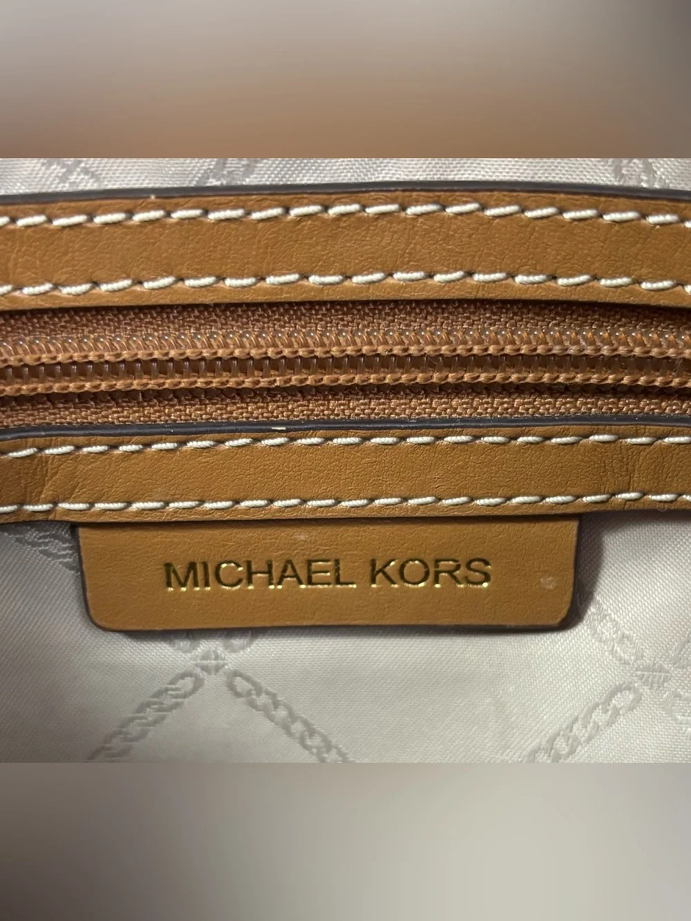 Michael Kors Crossbody Bag, Medium Crosby Tan Pebbled Leather & Dust Bag